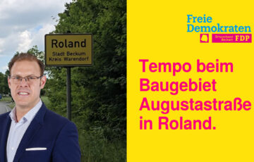 Antrag Sachstandsbericht Baugebiet Augustastraße in Roland.