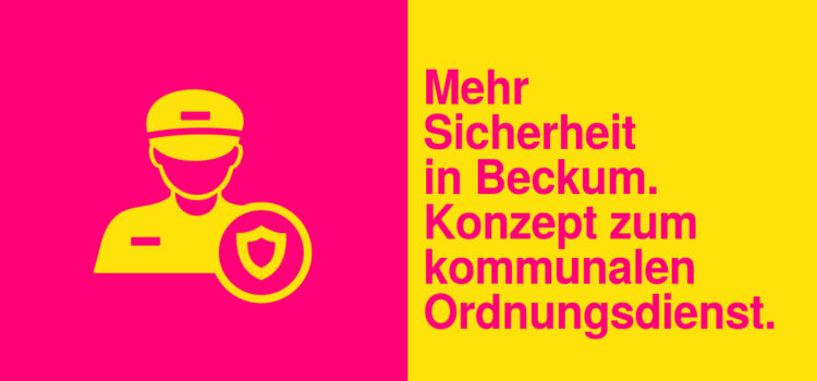 Antrag Konzept Kommunaler Ordnungsdienst in Beckum.